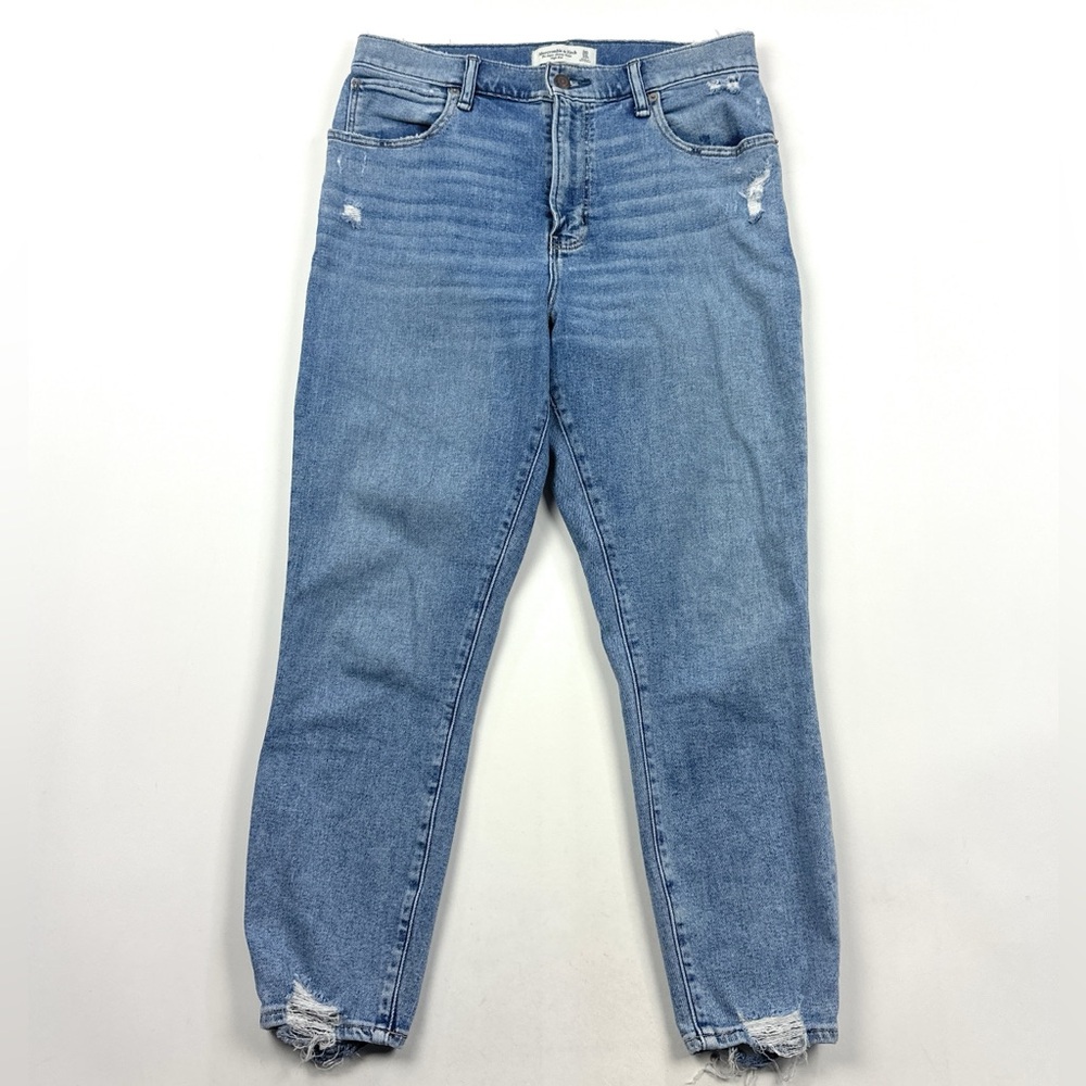 Abercrombie Fitch Super Skinny Ankle High Rise Womens 30 / 10 Short Blue Jeans